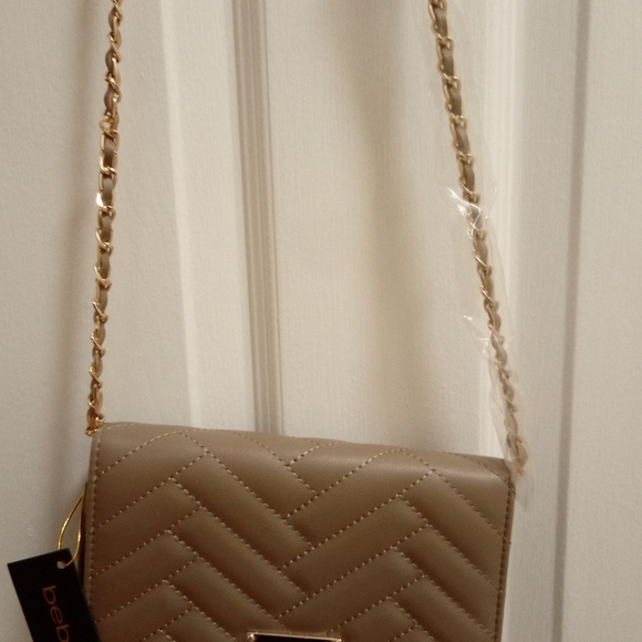 Bebe Los Angeles Sophia Taupe Crossbody/Shoulder bag. New. - Picture 3 of 6